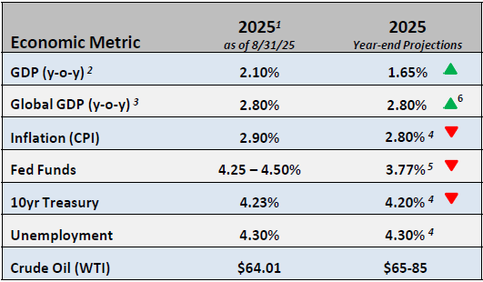 Table of Economic Metric
