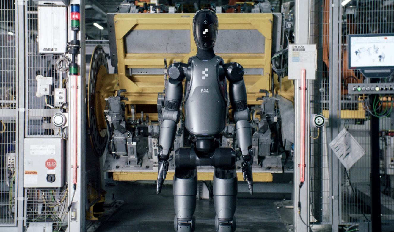 A photograph of BMW's humanoid ai robot