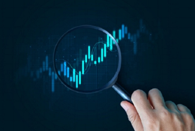 Magnifying Glass over Chart